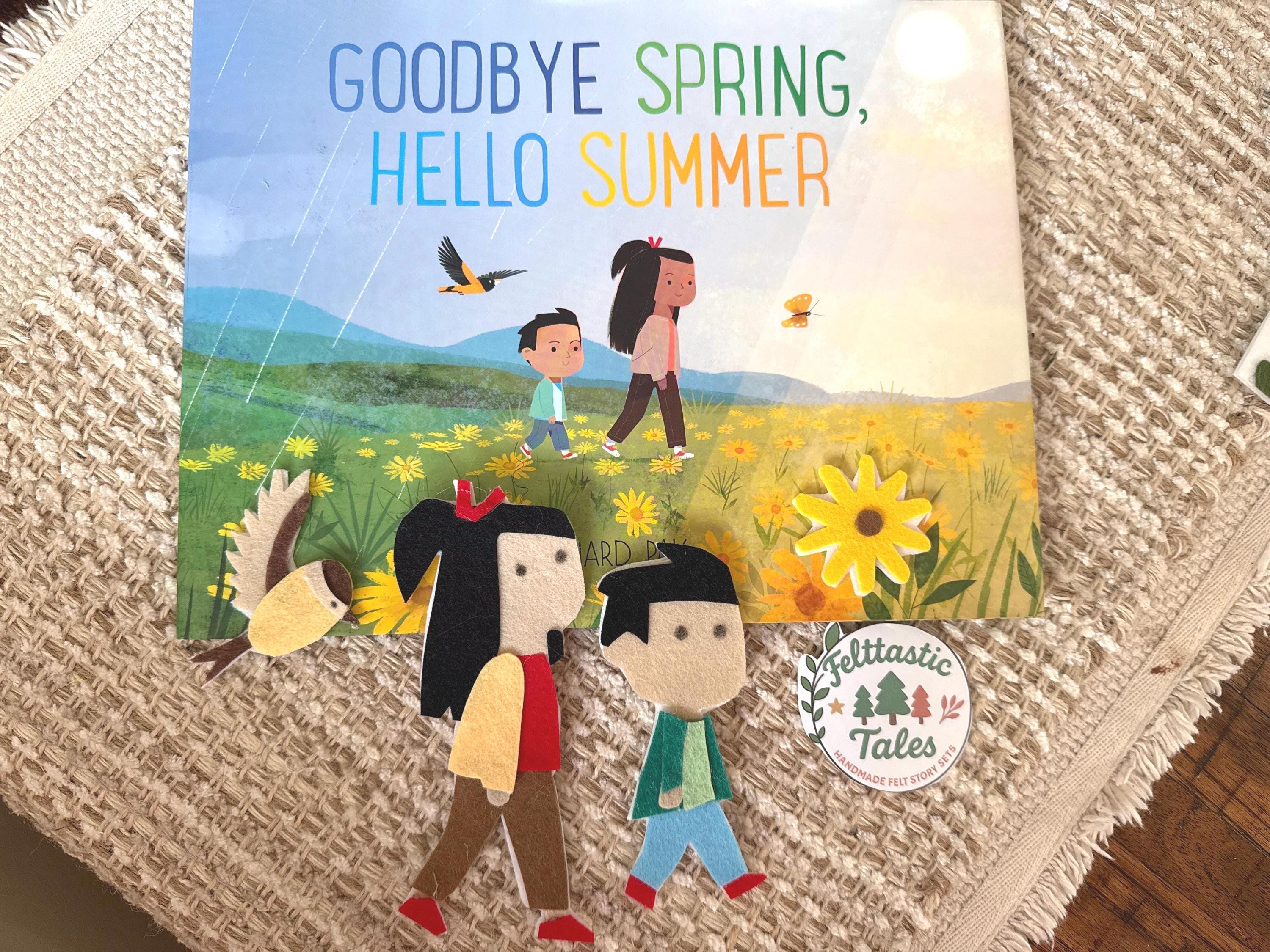 Spring Felt Story Set | Goodbye Winter Hello Spring | Preschool Literacy Center | Flannel Board Activity