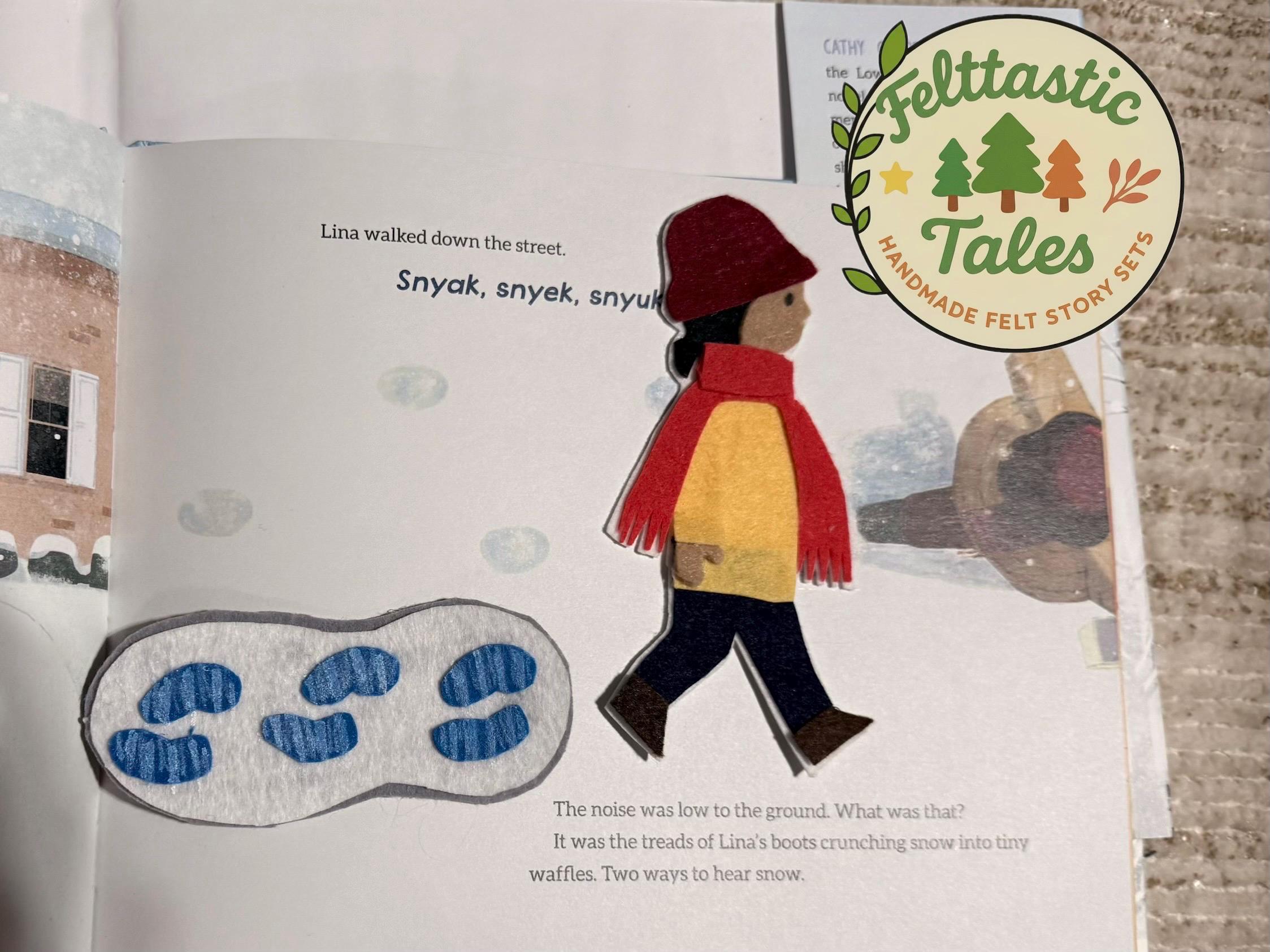 Ten  Ways to Hear Snow Winter book companion felt set