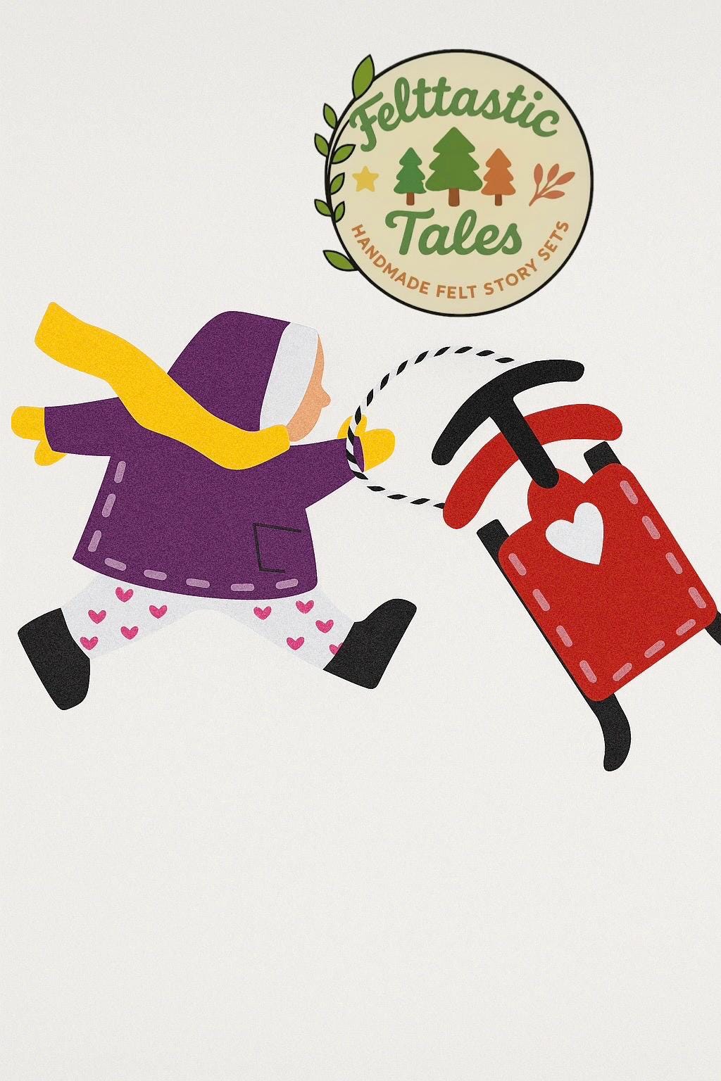 Little Red Sleigh Christmas Felt Story Set | Christmas Flannel Board Set