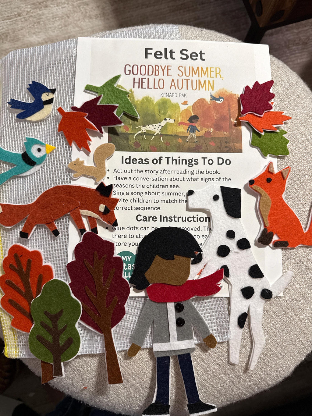 Goodbye Summer Hello Autumn felt story set