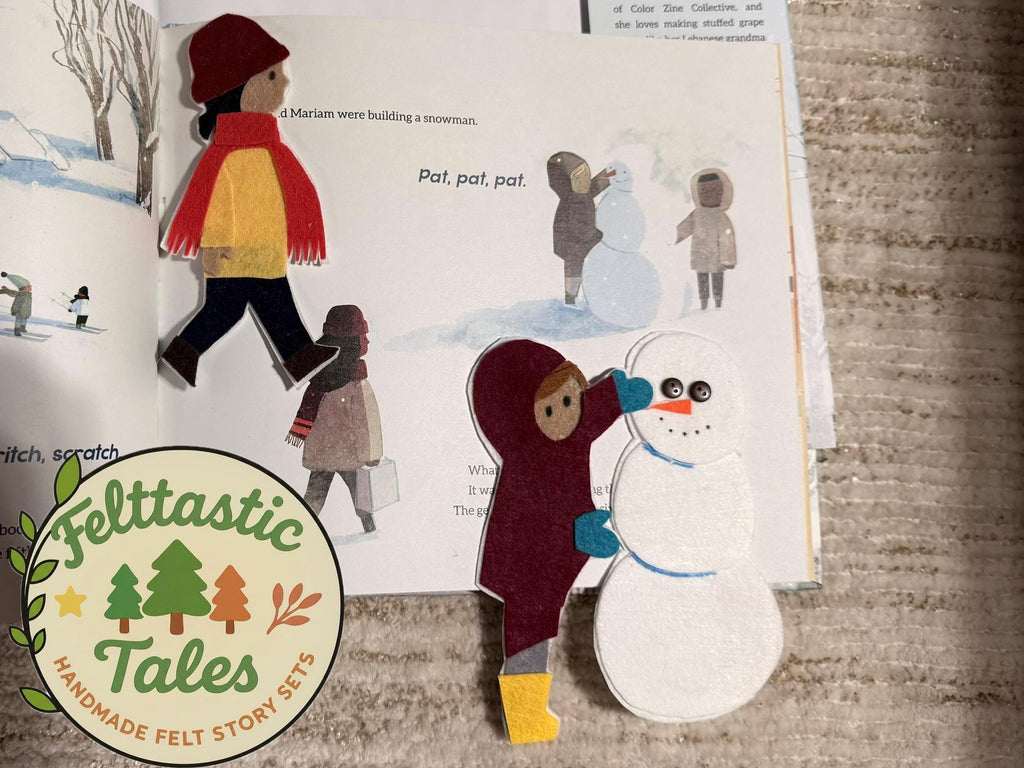 Ten  Ways to Hear Snow Winter book companion felt set