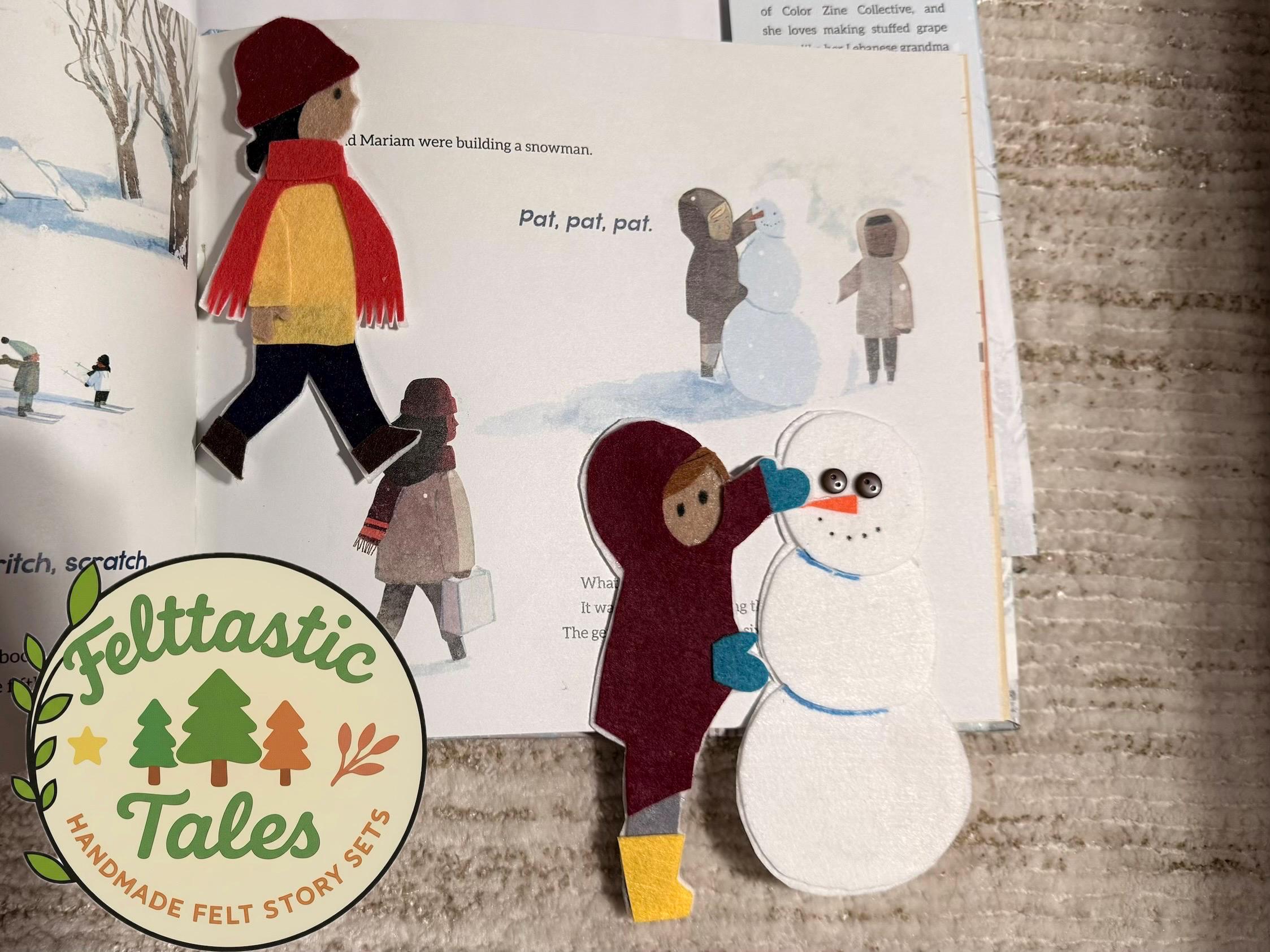 Ten  Ways to Hear Snow Winter book companion felt set