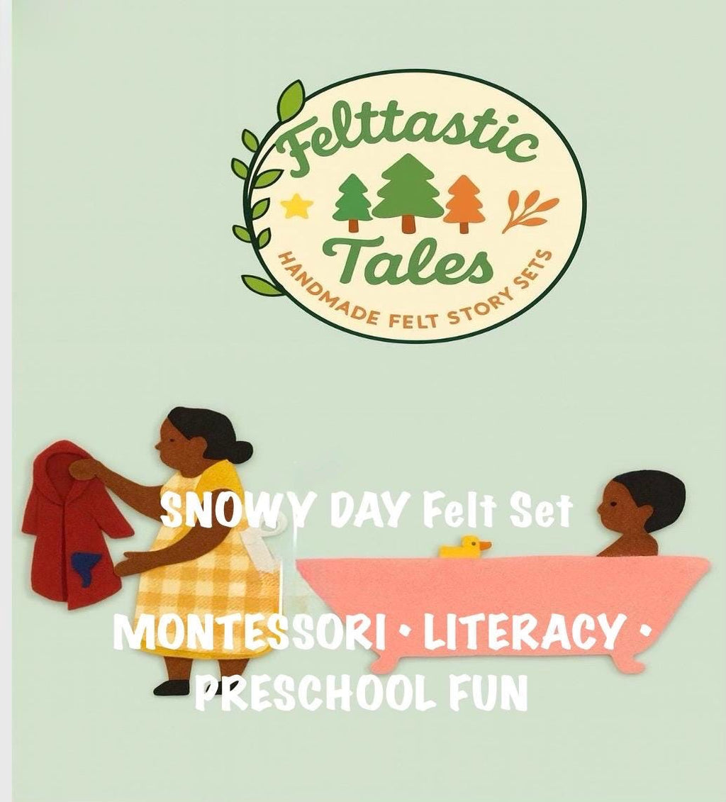 The Snowy Day Felt Story Set | Winter Preschool Activity | Story Retelling | Montessori & Literacy Learning Companion