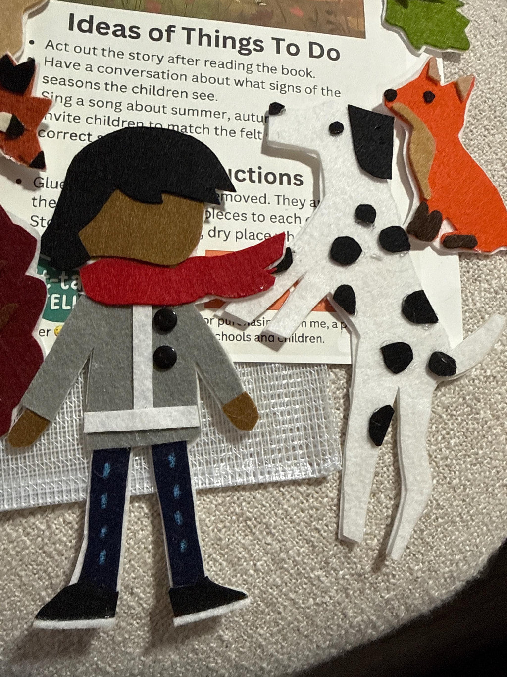 Goodbye Summer Hello Autumn felt story set