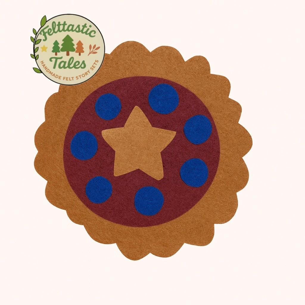 Christmas Pie  Flannel board set and rhyme activity | Felt set kids gift
