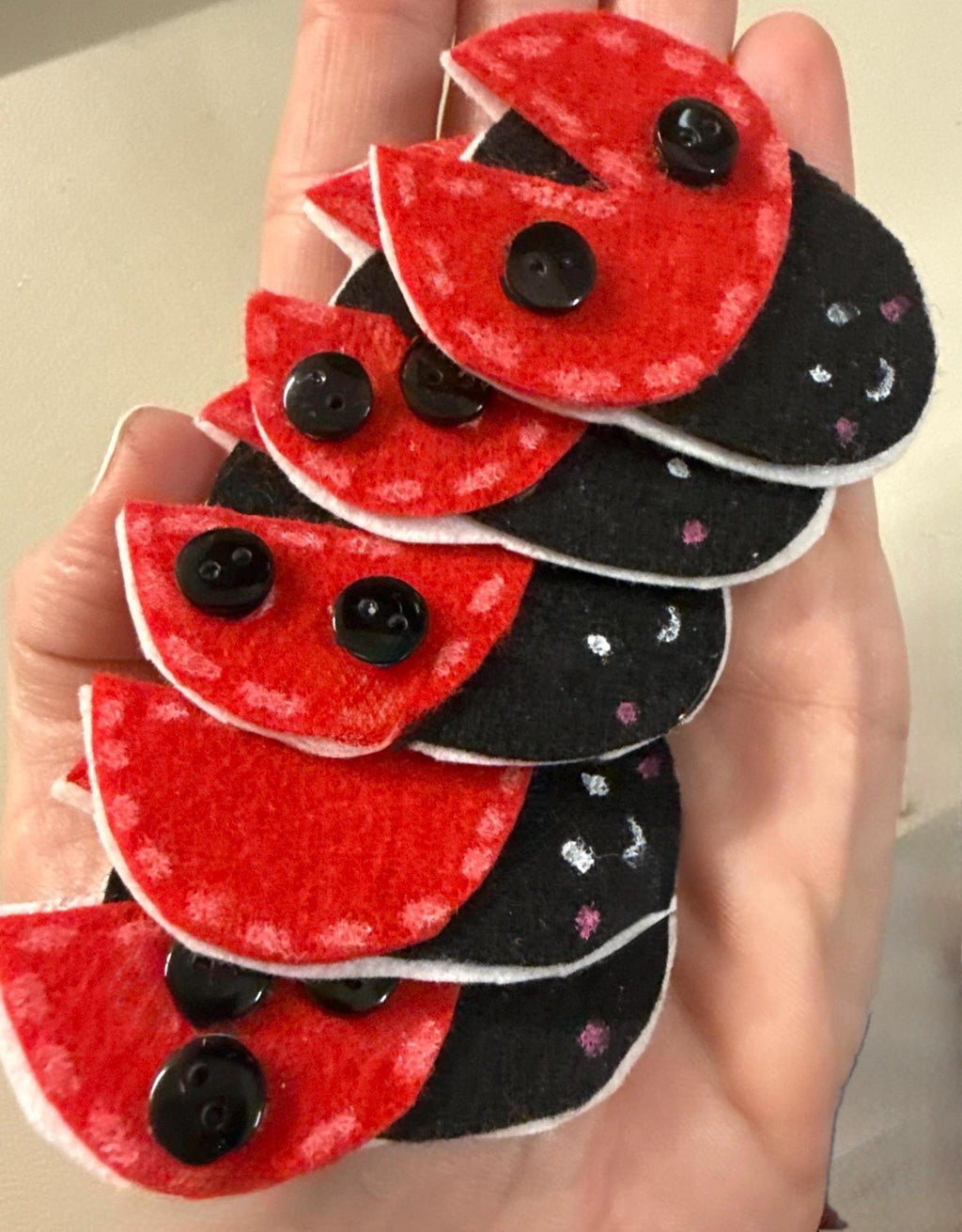 Felt Ladybug Story Set: Spring Tulips Counting Game