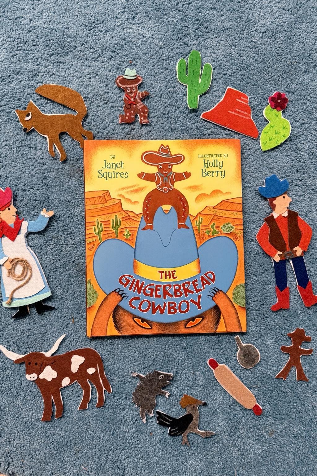 Gingerbread Cowboy Felt Story Set | Western Preschool Literacy | Story Retelling Activity | Montessori Flannel board