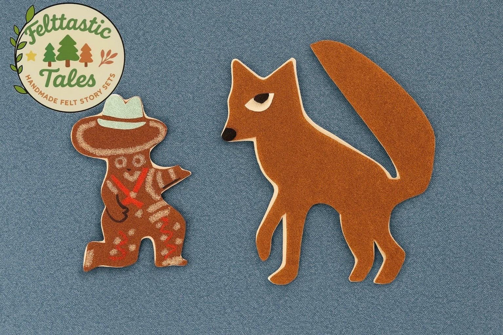 Gingerbread Cowboy Felt Story Set | Western Preschool Literacy | Story Retelling Activity | Montessori Felt Board