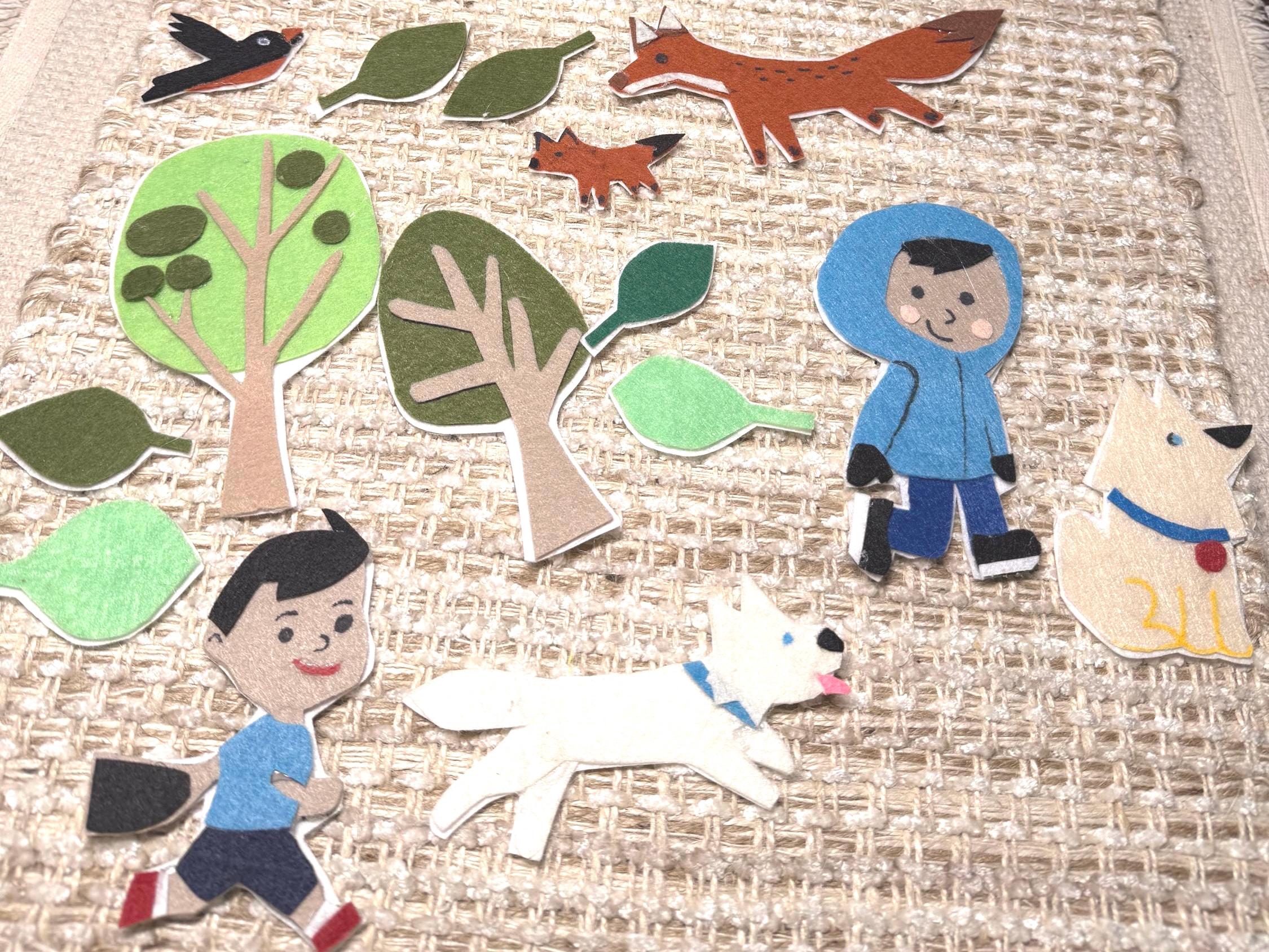 Goodbye Winter Hello Spring Felt Story Set |  Spring Preschool Literacy Center | Flannel Board Activity