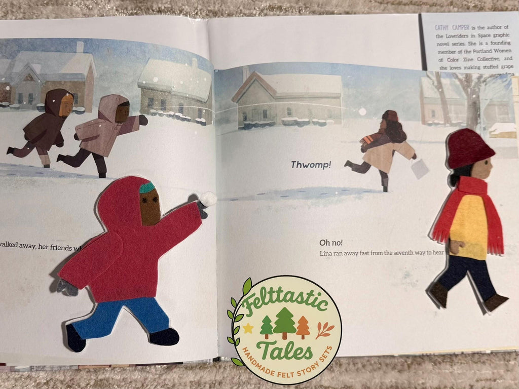 Ten  Ways to Hear Snow Winter book companion felt set