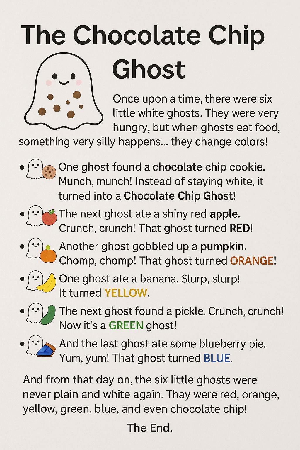 Chocolate Chip Ghost Felt Story Set: Interactive Learning