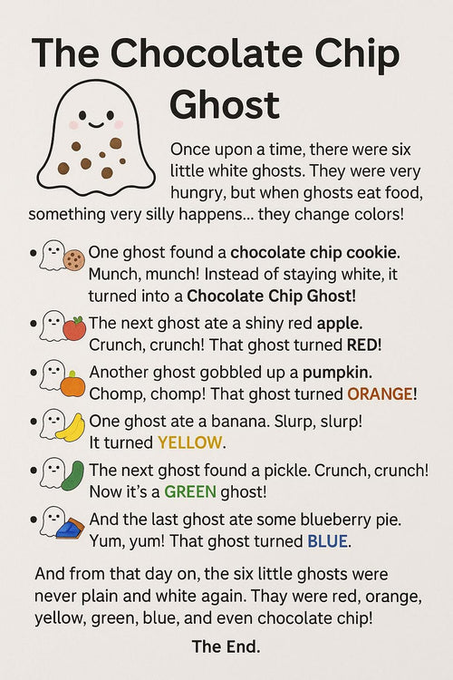 Chocolate Chip Ghost Felt Story Set: Interactive Learning