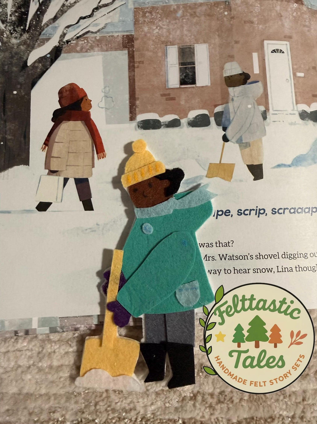 Ten  Ways to Hear Snow Winter book companion felt set