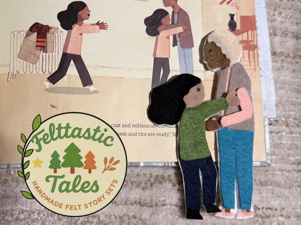 Ten  Ways to Hear Snow Winter book companion felt set