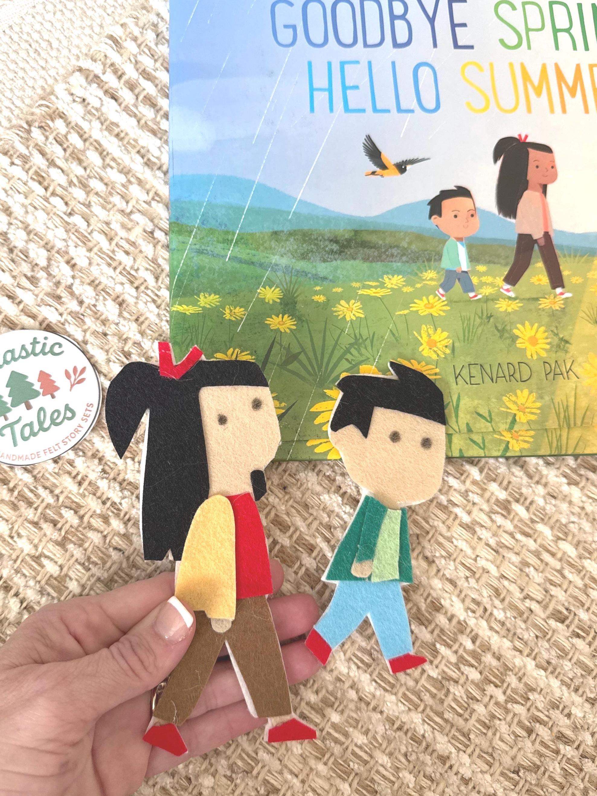 Spring Felt Story Set | Goodbye Winter Hello Spring | Preschool Literacy Center | Flannel Board Activity
