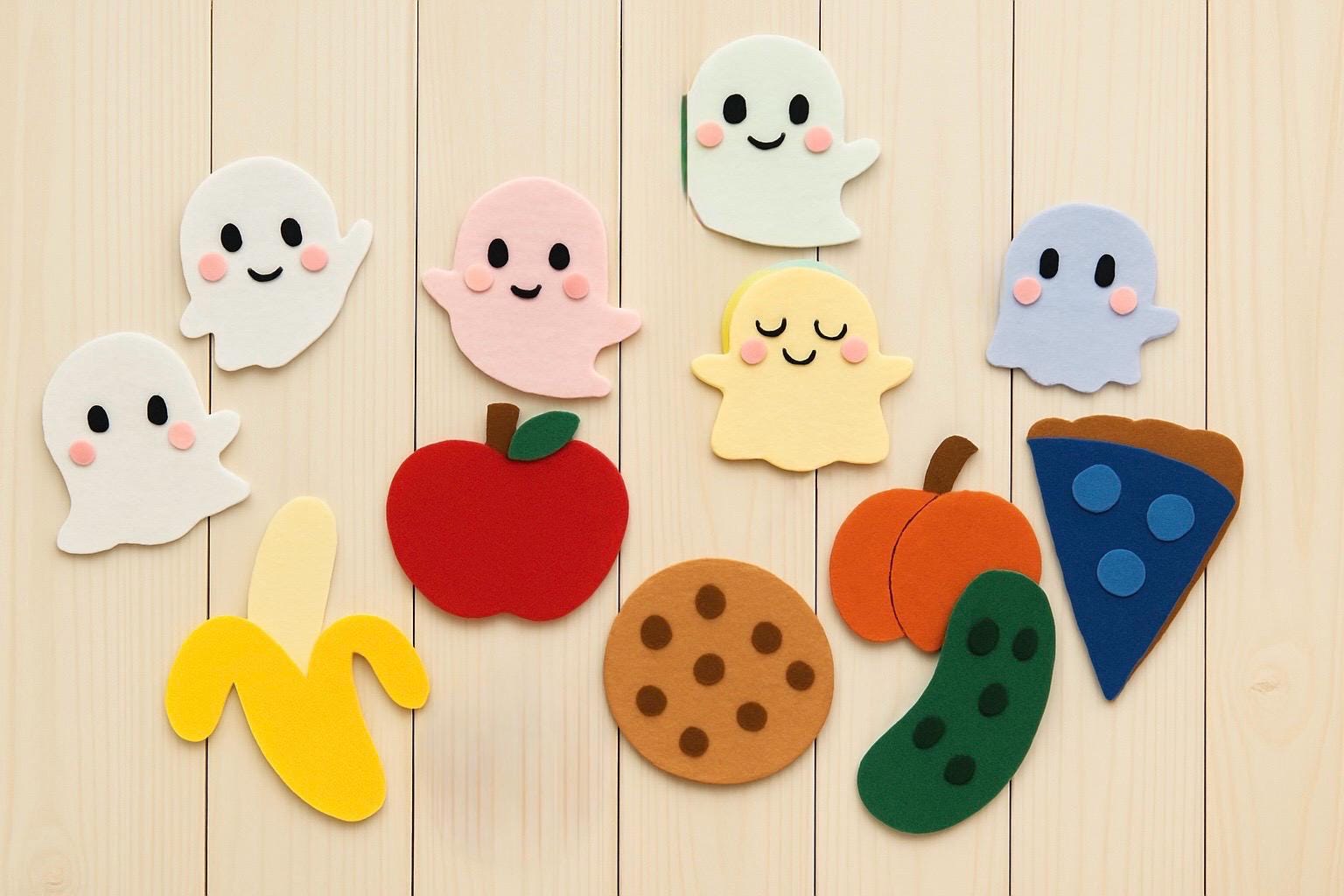 Chocolate Chip Ghost Felt Story Set: Interactive Learning