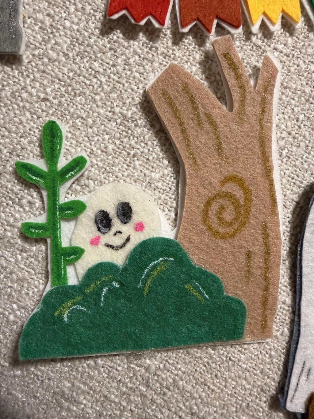Gustavo the Shy Ghost Felt Story Set - Handmade Storytelling