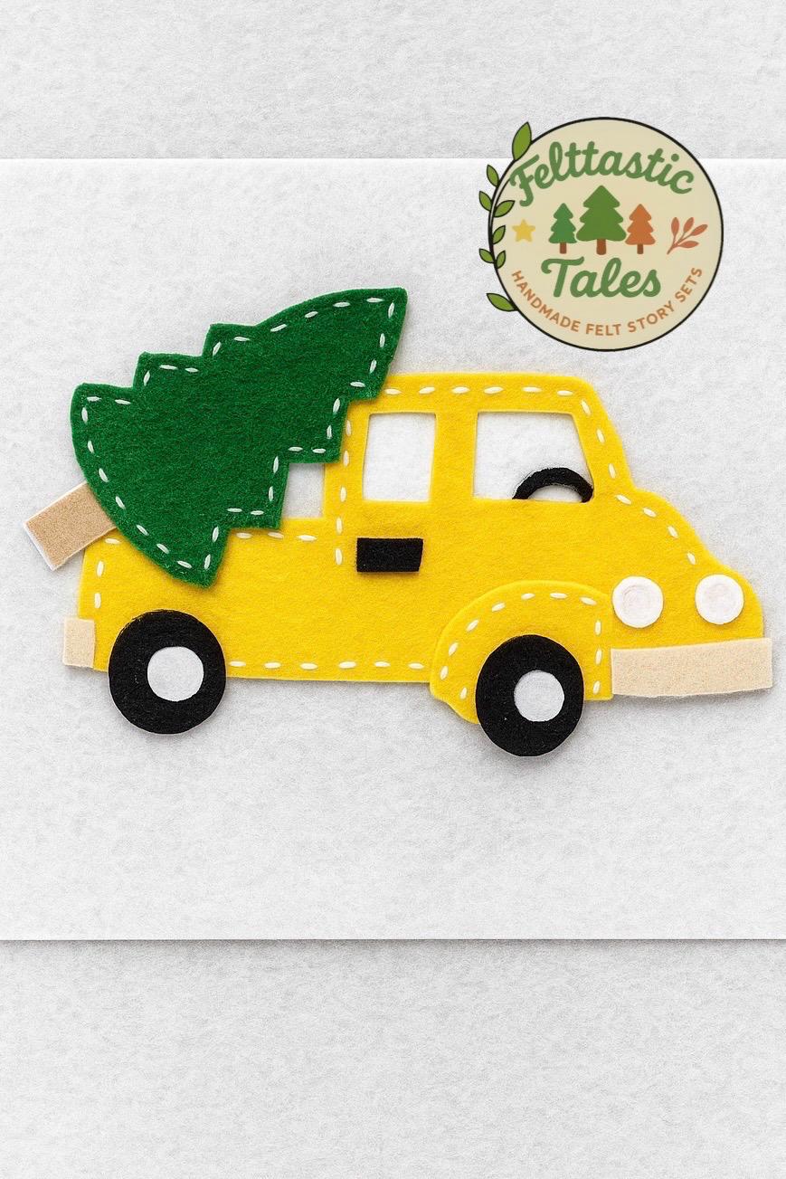 Little Red Sleigh Christmas Felt Story Set | Christmas Flannel Board Set