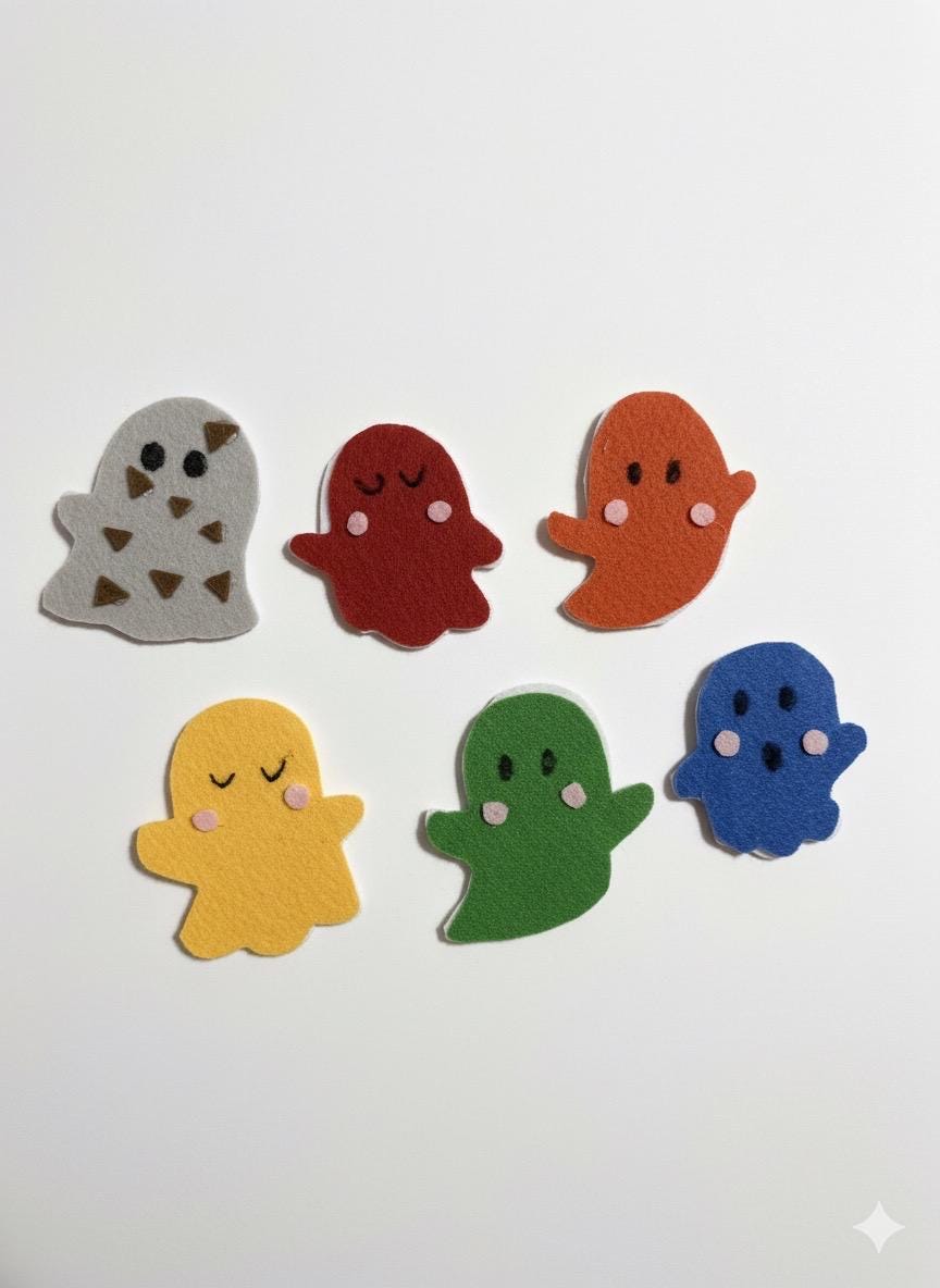 Chocolate Chip Ghost Felt Story Set: Interactive Learning