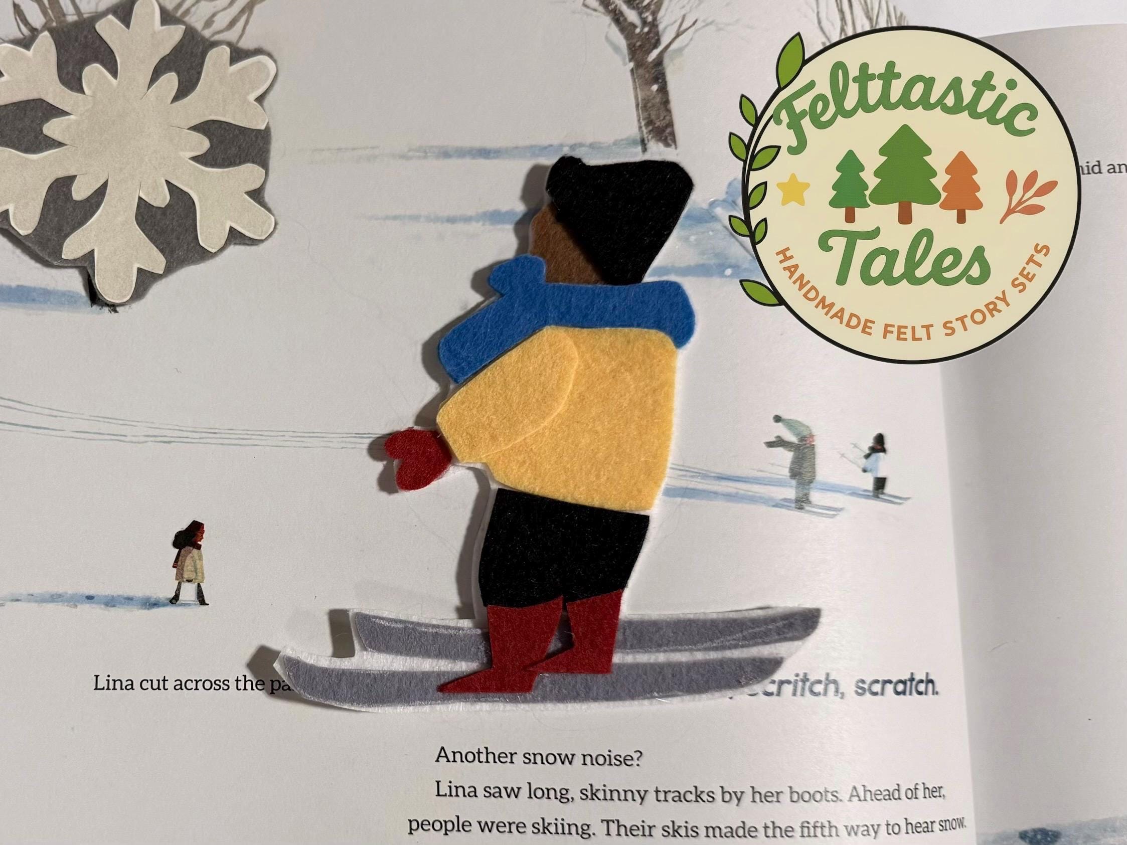 Ten Ways to Hear Snow Winter book companion felt set