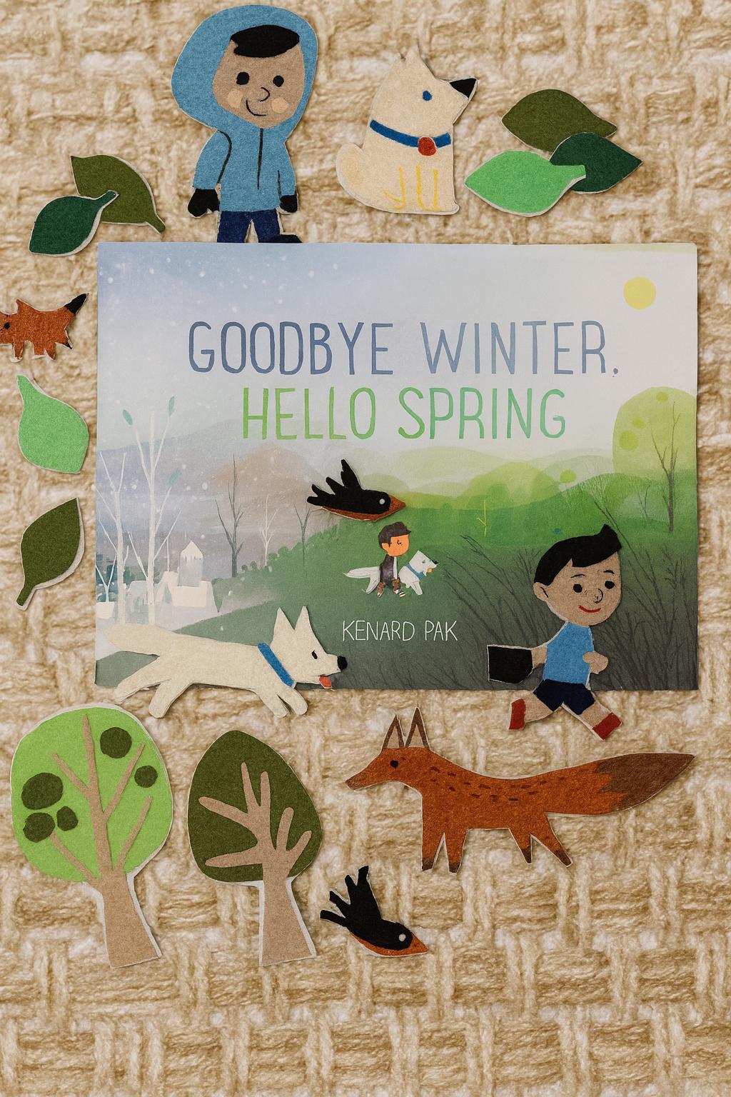 Goodbye Winter Hello Spring Felt Story Set |  Spring Preschool Literacy Center | Flannel Board Activity