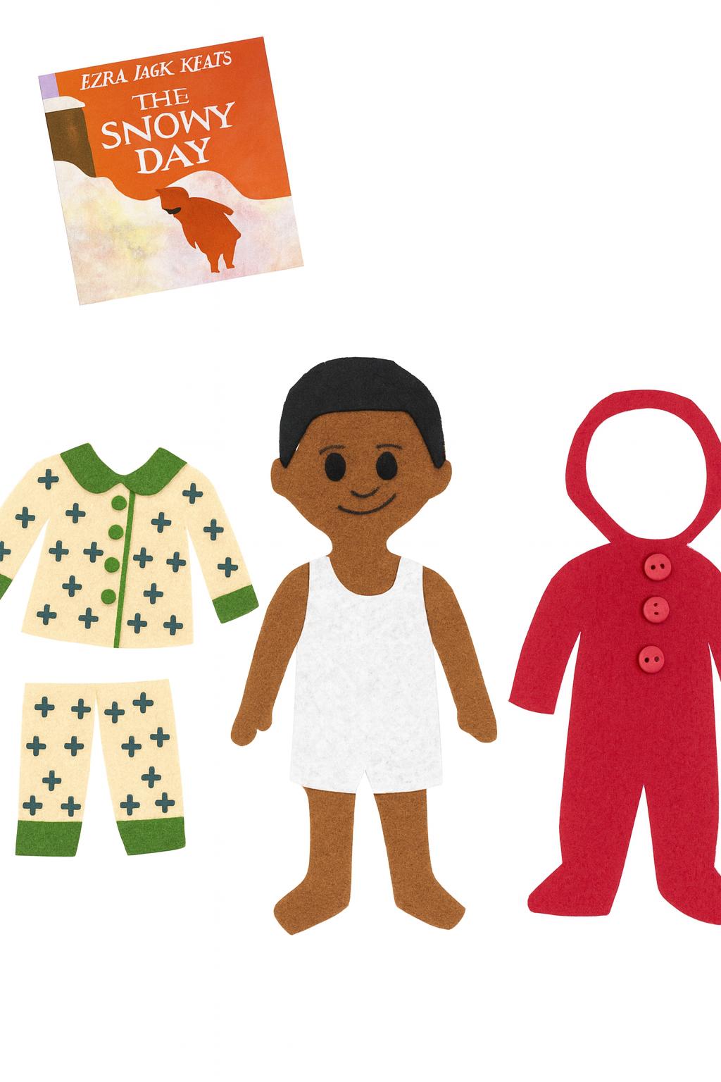 The Snowy Day Felt Story Set | Winter Preschool Activity | Story Retelling | Montessori & Literacy Learning Companion