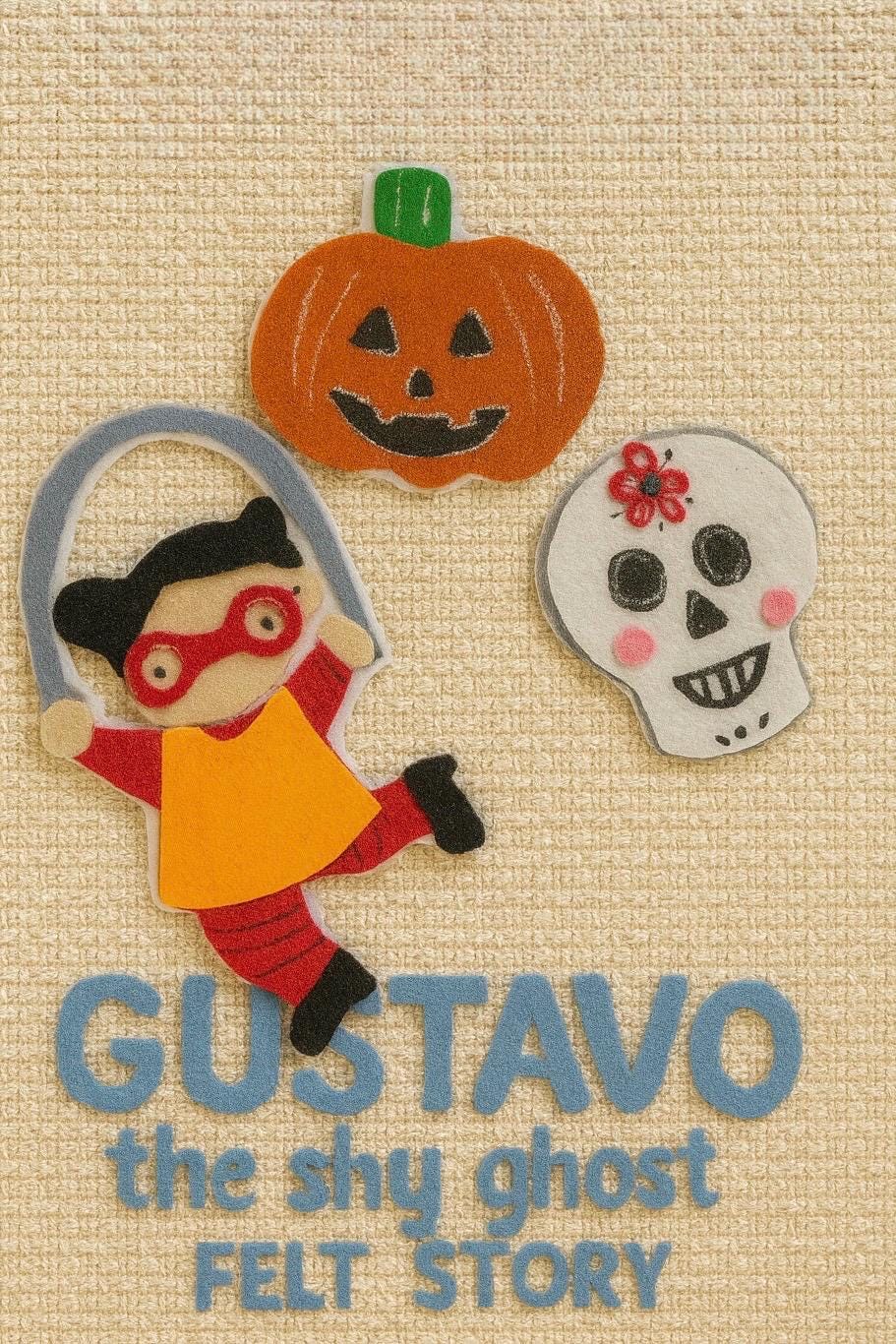Gustavo the Shy Ghost Felt Story Set: Handmade Storytelling Props
