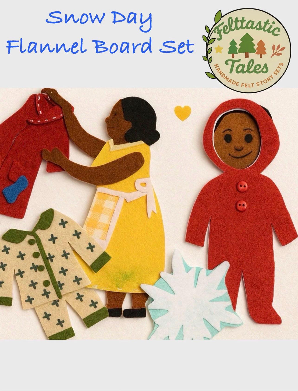 The Snowy Day Felt Story Set | Winter Preschool Activity | Story Retelling | Montessori & Literacy Learning Companion