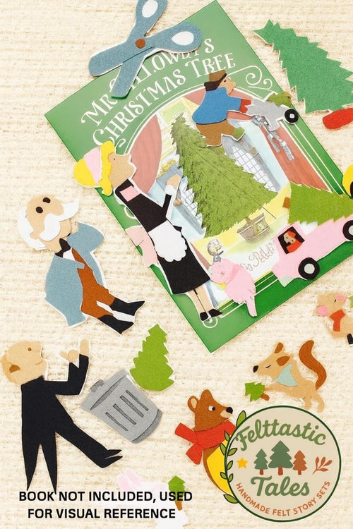Christmas Tree Felt Story Set for kids|  Handmade Holiday Flannel board set