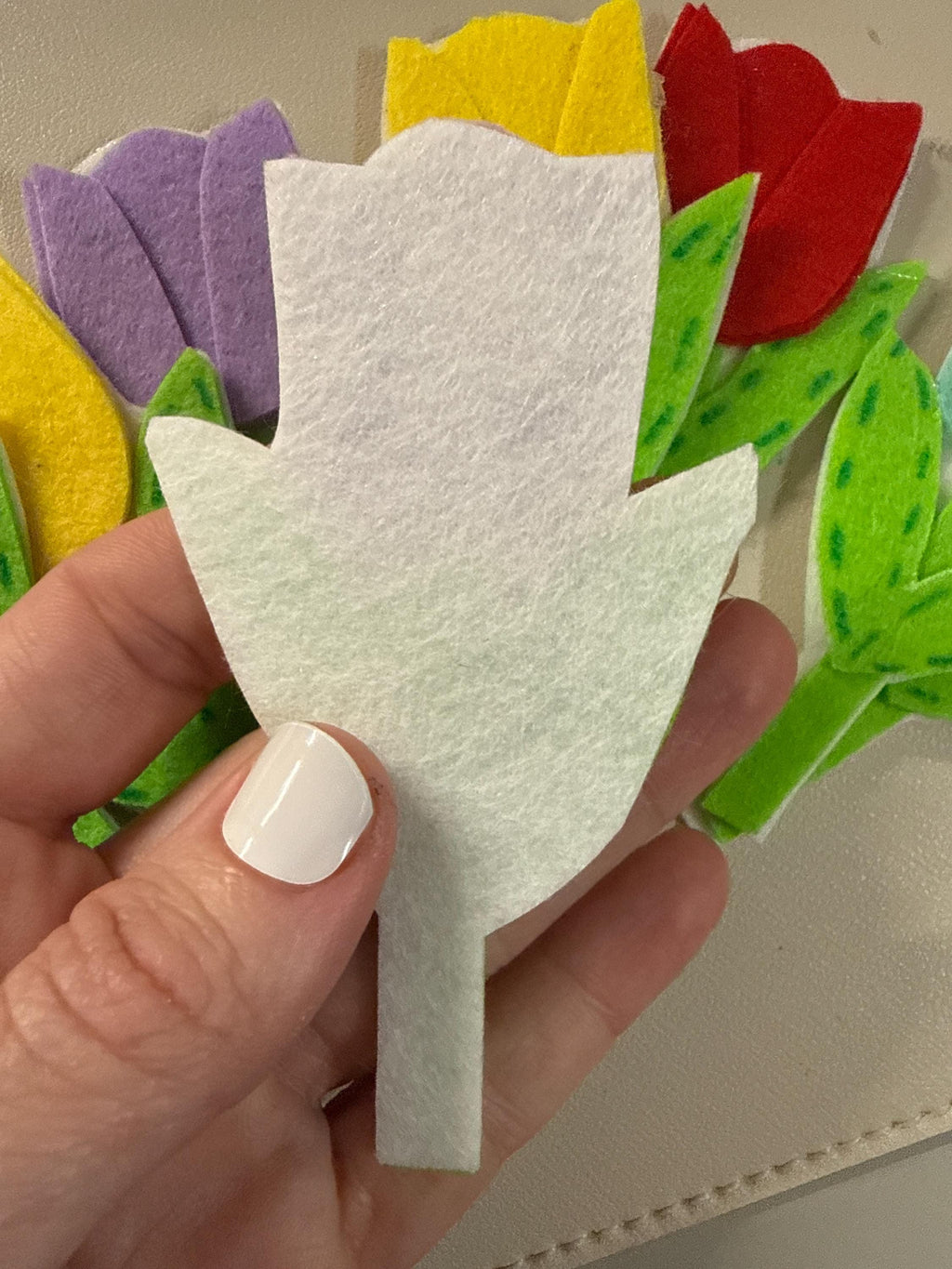 Felt Ladybug Story Set: Spring Tulips Counting Game