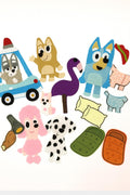 Bluey's Sleepover Felt Story Set: Interactive Pretend Play