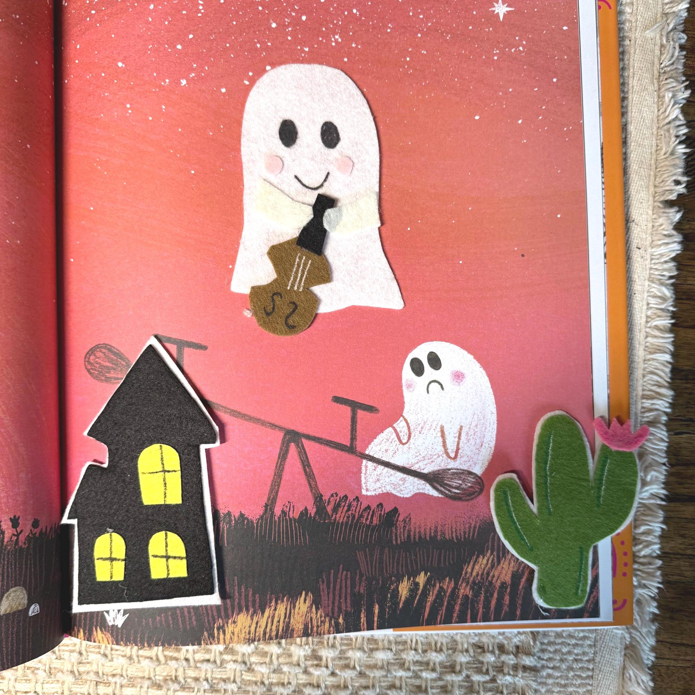 Gustavo the Shy Ghost Felt Story Set: Handmade Storytelling Props