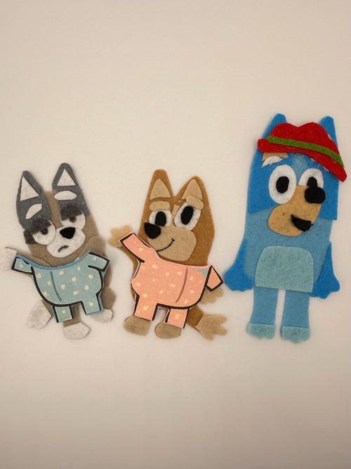 Bluey's Sleepover Felt Story Set: Interactive Pretend Play