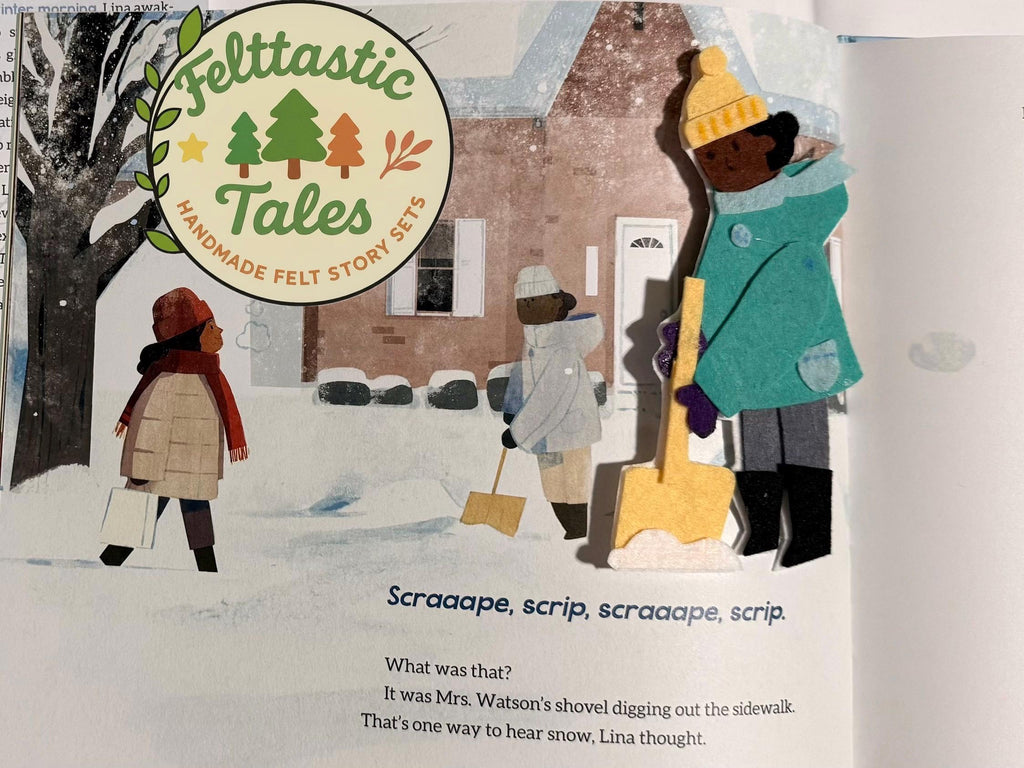 Ten  Ways to Hear Snow Winter book companion felt set