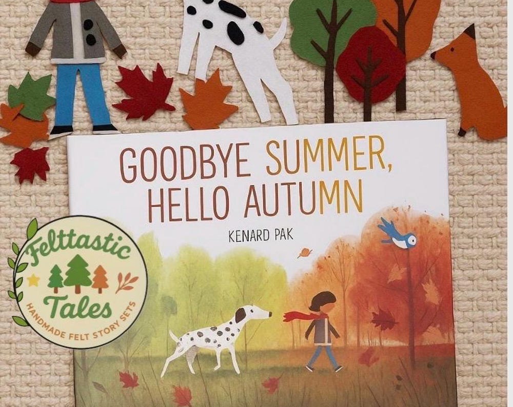 Goodbye Summer Hello Autumn felt story set